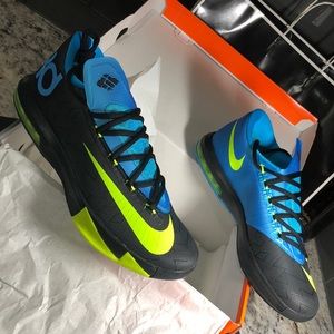 Nike KD VI  BLACK/volt-vivid blue dark grey